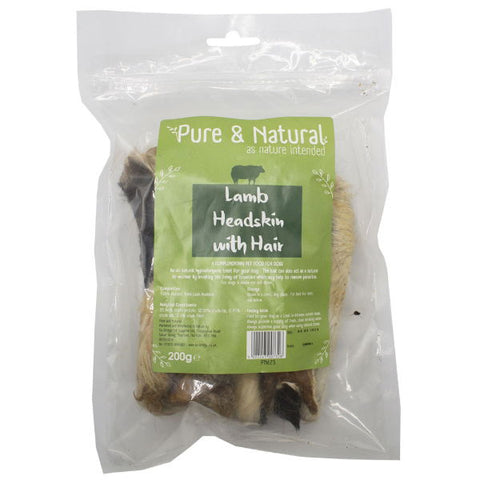Pure & Natural Lamb Headskin With Hair