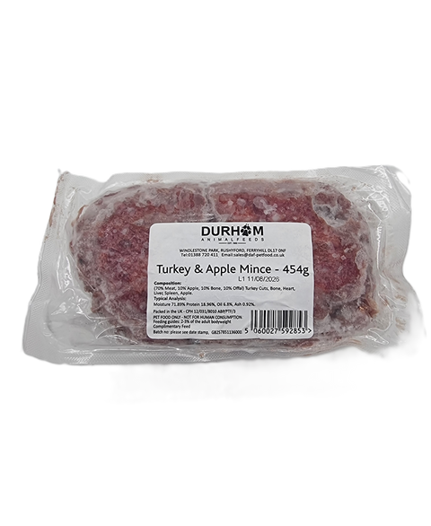 Durham Turkey & Apple Mince 454g