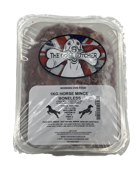 Dogs Butcher Horse Mince Boneless 1kg
