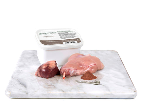 PurrForm Farmed Rabbit With Ground Bone, Ox Heart. Adult 450g