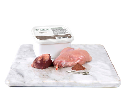 PurrForm Farmed Rabbit With Ground Bone, Ox Heart. Kitten 450g