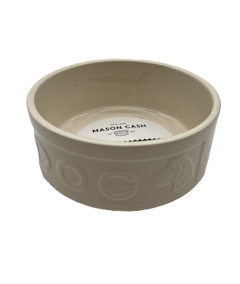 Mason Cash Lettered Dog Bowl Cream 15cm