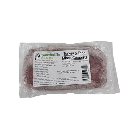 SouthCliffe Complete Turkey & Tripe Mince 454g